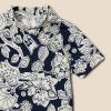 imageAmazon Essentials Boys and Toddlers Short Sleeve Rashguard TShirtNavy Folk Floral