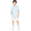 imageAmazon Essentials Boys and Toddlers ShortSleeve School Uniform Pique Polo Shirts MultipacksWhiteLight Blue