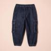 imageAmazon Essentials Boys and Toddlers Stretch Denim Cargo JeanDark Wash