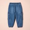 imageAmazon Essentials Boys and Toddlers Stretch Denim Cargo JeanIndigo
