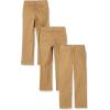 imageAmazon Essentials Boys and Toddlers Uniform StraightFit FlatFront Chino Khaki Pants MultipacksDark Khaki Brown