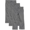 imageAmazon Essentials Boys and Toddlers Uniform StraightFit FlatFront Chino Khaki Pants MultipacksGrey