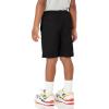 imageAmazon Essentials Boys and Toddlers Uniform Woven FlatFront Shorts Wrinkle Resistant Pack of 3Black