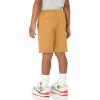 imageAmazon Essentials Boys and Toddlers Uniform Woven FlatFront Shorts Wrinkle Resistant Pack of 3Dark Khaki Brown