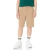 imageAmazon Essentials Boys and Toddlers Uniform Woven FlatFront Shorts Wrinkle Resistant Pack of 3Khaki Tan