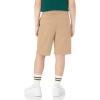 imageAmazon Essentials Boys and Toddlers Uniform Woven FlatFront Shorts Wrinkle Resistant Pack of 3Khaki Tan
