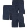 imageAmazon Essentials Boys and Toddlers Uniform Woven FlatFront Shorts Wrinkle Resistant Pack of 3Navy