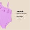 imageAmazon Essentials Girls and Toddlers Asymmetric Frill OnePiece SwimsuitBright Lavender