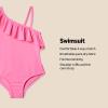imageAmazon Essentials Girls and Toddlers Asymmetric Frill OnePiece SwimsuitHot Pink