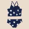 imageAmazon Essentials Girls and Toddlers Tankini SetDeep Blue Ivory Abstract Dots