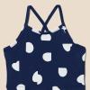 imageAmazon Essentials Girls and Toddlers Tankini SetDeep Blue Ivory Abstract Dots