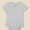 imageAmazon Essentials Unisex Babies Henley Bodysuit Pack of 2IvoryLight Grey Heather