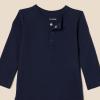 imageAmazon Essentials Unisex Babies LongSleeve Henley Bodysuits Pack of 2Oatmeal HeatherNavy