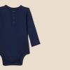 imageAmazon Essentials Unisex Babies LongSleeve Henley Bodysuits Pack of 2Oatmeal HeatherNavy