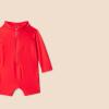 imageAmazon Essentials Unisex Babies LongSleeve OnePiece RashguardBright Poppy Red
