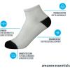 imageAmazon Essentials Unisex Kids and Toddlers Cotton Ankle Socks 14 PairsWhiteGrey