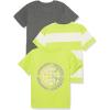 imageAmazon Essentials Unisex Kids and Toddlers Modern ShortSleeve TShirt Pack of 3Charcoal HeatherLime GreenWhite Rugby Stripe