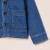 imageAmazon Essentials Unisex Kids and Toddlers Relaxed Fit Denim Chore JacketMedium Indigo Wash