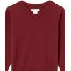 imageAmazon Essentials Unisex Kids and Toddlers Uniform Cotton VNeck SweaterBurgundy Heather
