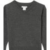 imageAmazon Essentials Unisex Kids and Toddlers Uniform Cotton VNeck SweaterCharcoal Heather