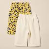 imageAmazon Essentials Unisex Toddlers and Babies French Terry Cotton Pants Pack of 2BeigeYellow Animal