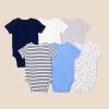 imageAmazon Essentials Unisex Toddlers and Babies ShortSleeve Bodysuits MultipacksBlueDogs