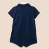 imageAmazon Essentials babyboys Short Sleeve RomperNavyPale Mint Green