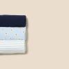 imageAmazon Essentials unisexbaby Swaddle BlanketsNavyStripeKoala