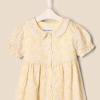 imageAmazon Essentials x Sofia Grainge Toddlers and Baby Girls Cotton Sateen Dress with CollarLight Yellow Ivory Delicate Floral
