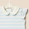 imageAmazon Essentials x Sofia Grainge Toddlers and Baby Girls Short Sleeve Blouse Pack of 2Light BlueStripe