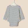 imageAmazon Essentials x Sofia Grainge Unisex Babies Long Sleeve Crew Neck Bodysuit Pack of 3Light BlueBunniesStripe