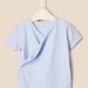 imageAmazon Essentials x Sofia Grainge Unisex Babies Side Snap Short Sleeve Bodysuit Pack of 3Dark NavyIvoryLight Blue