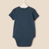 imageAmazon Essentials x Sofia Grainge Unisex Babies Side Snap Short Sleeve Bodysuit Pack of 3Dark NavyIvoryLight Blue