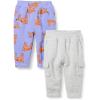 imageAmazon Essentials Baby Boys Cargo Joggers Pack of 2Grey HeatherPurple Tiger