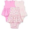 imageAmazon Essentials Baby Girls Sleeveless Bodysuit Dress Pack of 3PinkApples
