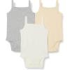 imageAmazon Essentials Baby Girls Sleeveless Bodysuits Pack of 3Neutrals