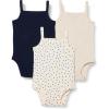 Oatmeal Heather/Navy/Dots