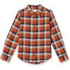 Navy Orange Plaid