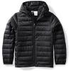 imageAmazon Essentials Boys and Toddlers Lightweight WaterResistant Packable Hooded Puffer JacketBlack