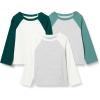 Green/Ivory/Light Grey Heather