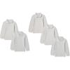 imageAmazon Essentials Boys and Toddlers LongSleeve Pique Polo Shirts MultipacksGrey Heather