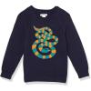 imageAmazon Essentials Boys and Toddlers Pullover Crewneck SweaterDark Navy Snake