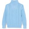 imageAmazon Essentials Boys and Toddlers QuarterZip CableKnit RelaxedFit SweaterPowder Blue