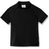 imageAmazon Essentials Boys and Toddlers Short Sleeve Rashguard TShirtBlack