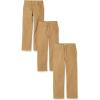 imageAmazon Essentials Boys and Toddlers Uniform StraightFit FlatFront Chino Khaki Pants MultipacksDark Khaki Brown