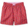 imageAmazon Essentials Boys and Toddlers Woven Swim TrunkLilac Red Crocodiles