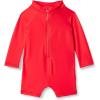 imageAmazon Essentials Unisex Babies LongSleeve OnePiece RashguardBright Poppy Red