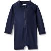 imageAmazon Essentials Unisex Babies LongSleeve OnePiece RashguardNavy
