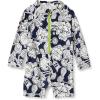 imageAmazon Essentials Unisex Babies LongSleeve OnePiece RashguardNavy Folk Floral