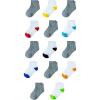 imageAmazon Essentials Unisex Kids and Toddlers Cotton Ankle Socks 14 PairsWhiteGrey